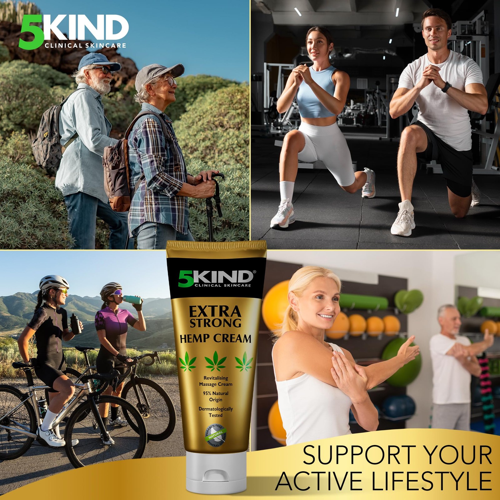5kind Extra Strong Hemp Cream 3.4 fl oz- Maximum Strength – Natural Soothing …