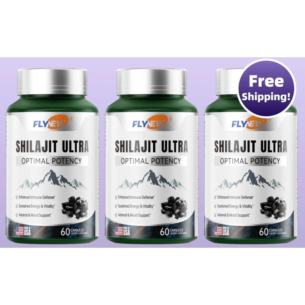 3 ~ PCS NEW Flynew Optimal Potency | Shilajit Ultra | Adaptogen Energy Stamina