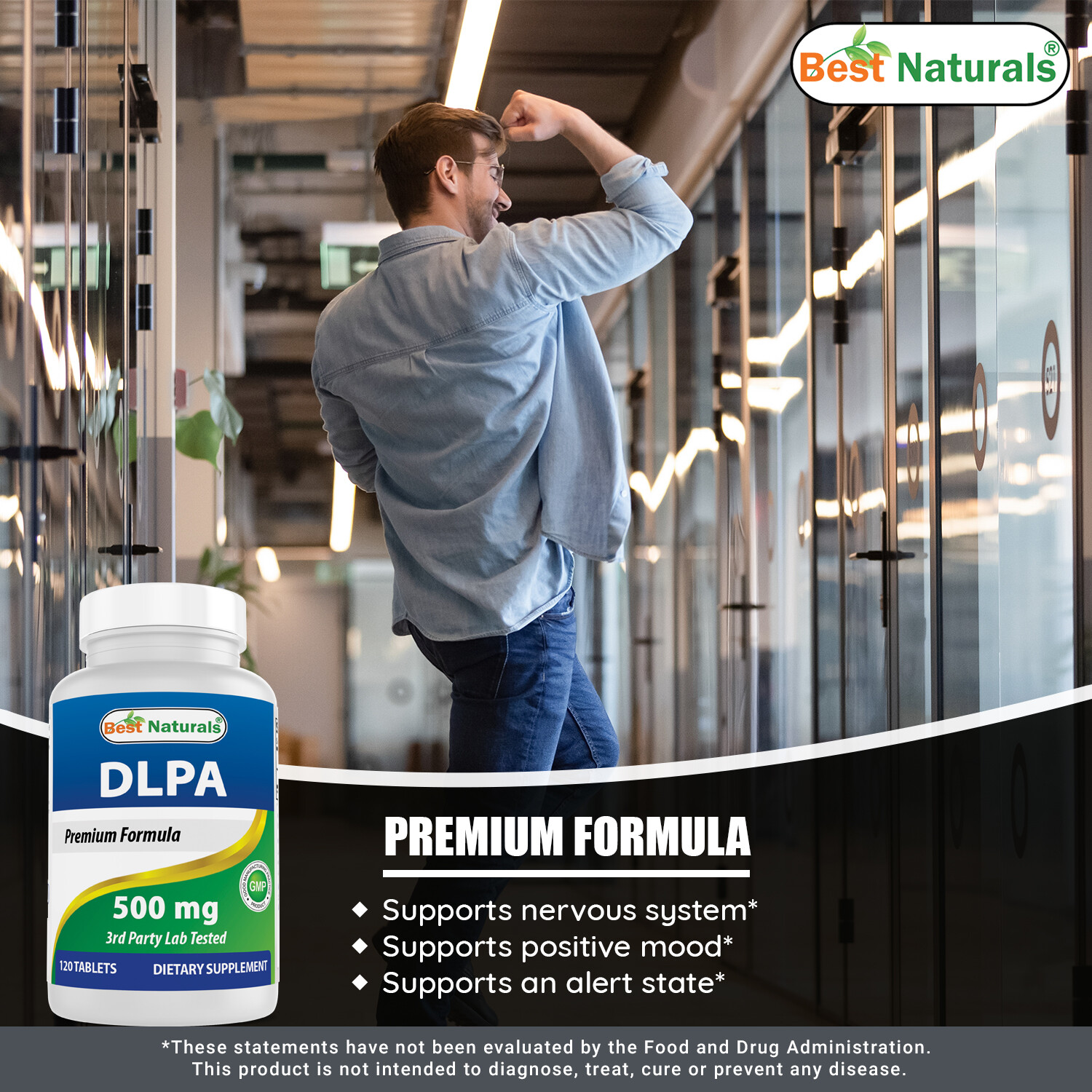 Best Naturals DLPA 500 mg 120 Tabs