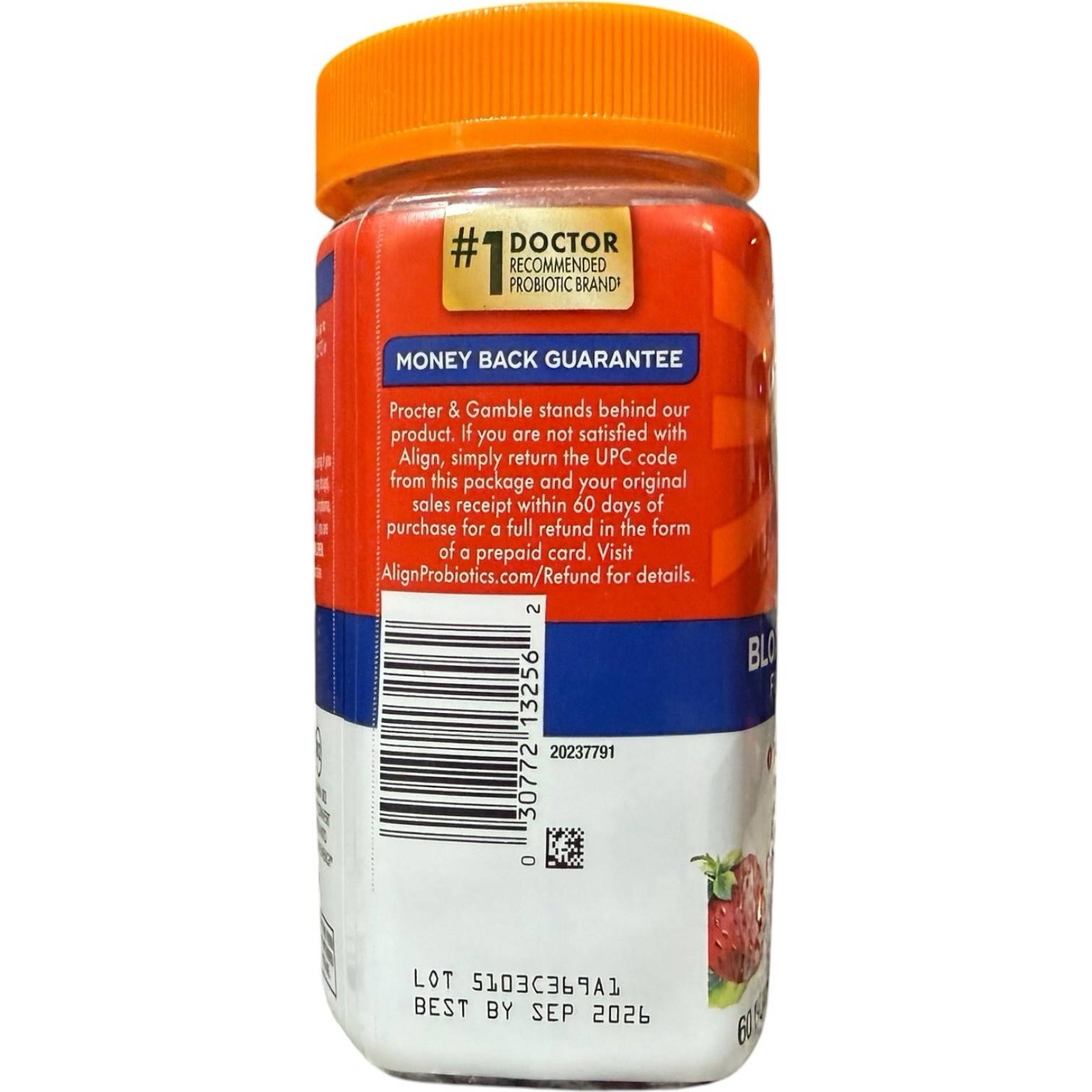 (2) Align Probiotic Bloating Relief Strawberry Gummies, 60 Each. Exp-09/2026