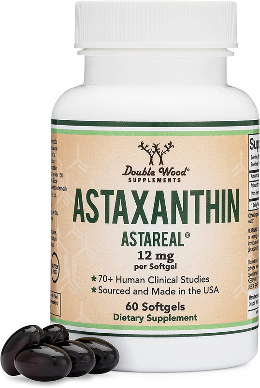 Astaxanthin 12mg Capsules – Supports Skin Eye Immune & Gut Health 60 Caps