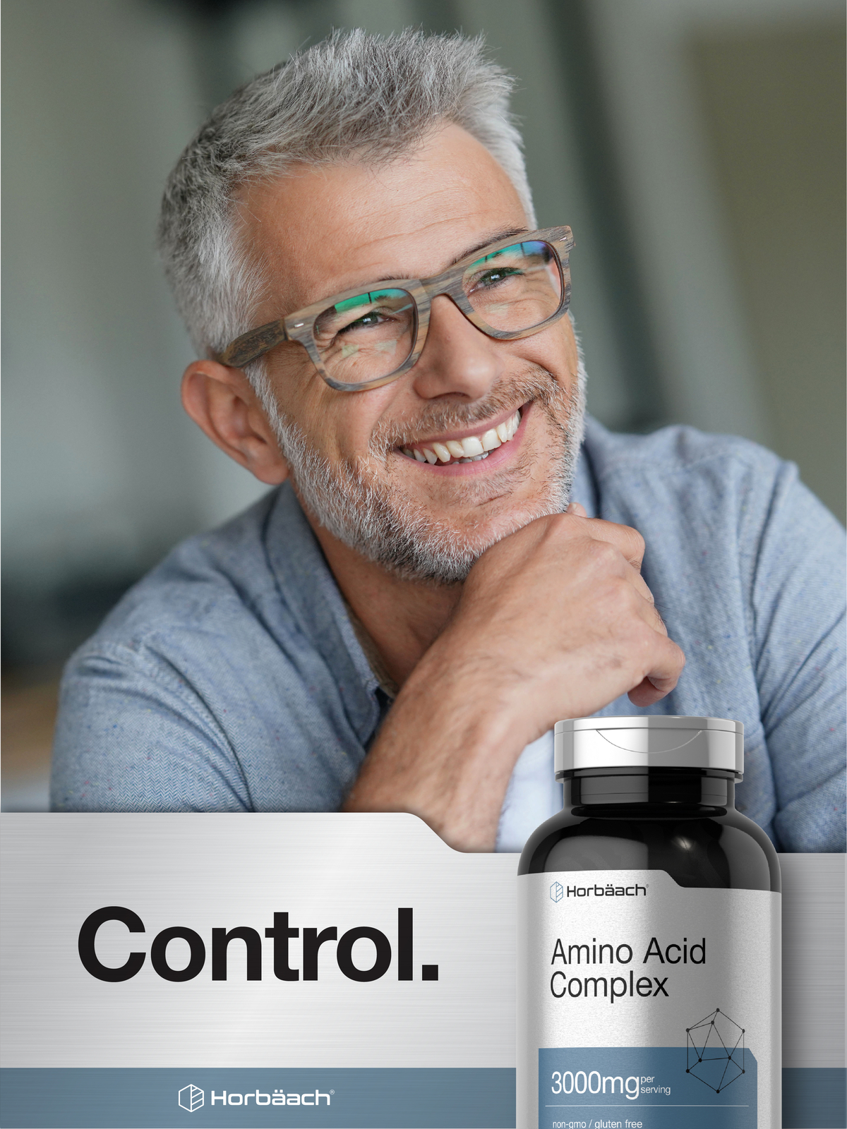 Amino Acid Complex 3000mg | 360 Caplets | Non-GMO, Gluten Free | by Horbaach