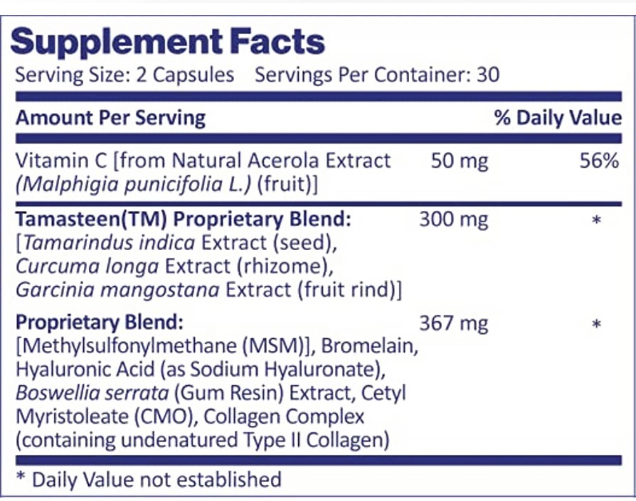 Complete Joint Nutrition, JOINT FOOD with Tamasteen. 10 Nutritional Ingredients