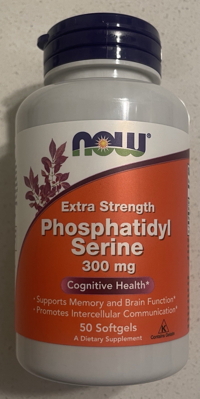 NOW Foods Phosphatidyl Serine 300 mg – 50 Softgels – Expires 01/2027