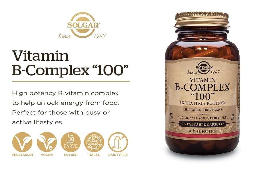 B-Complex Vitamins 100 Tablets – Energy Support, Stress Relief, Immune Boost