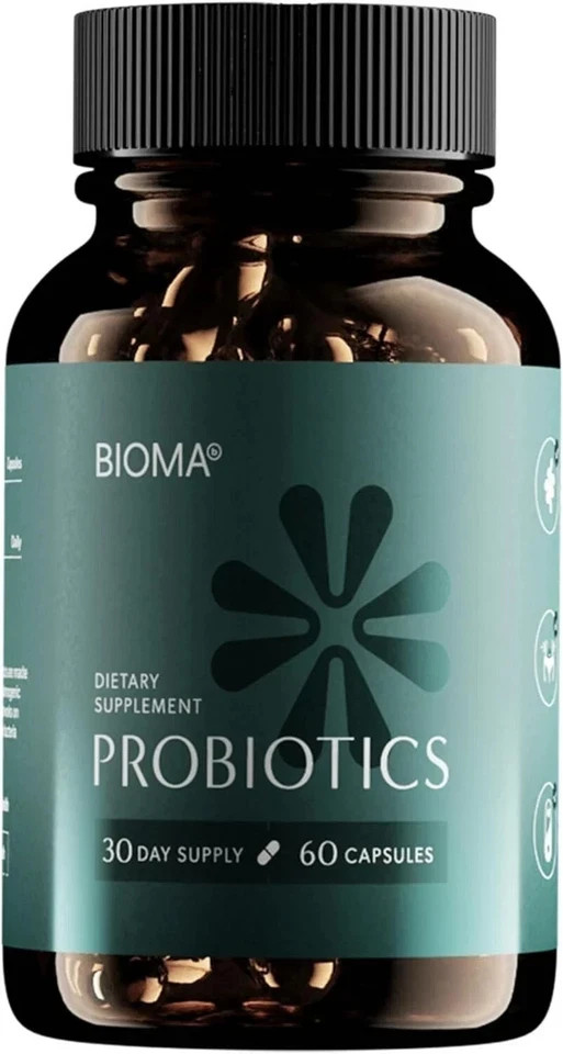 BIOMA Probiotics Digestive Health Gut Support for Men & Women 60 Capsules