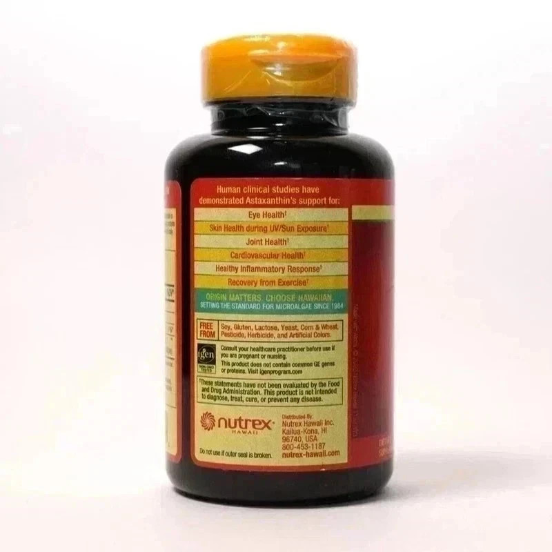 BioAstin Hawaiian Astaxanthin 12 mg – 120 Softgels | (2 Pack) Exp 10/2027