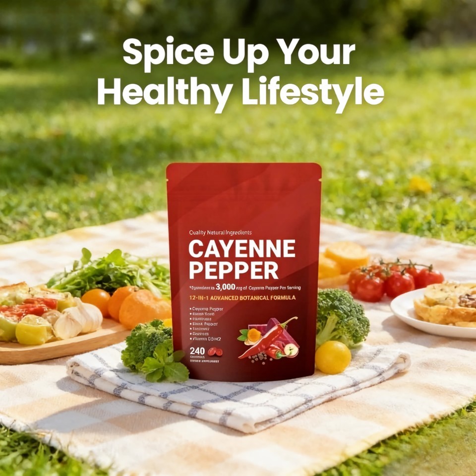 VivoNu Cayenne Pepper Supplement 240 Softgels Metabolism Support