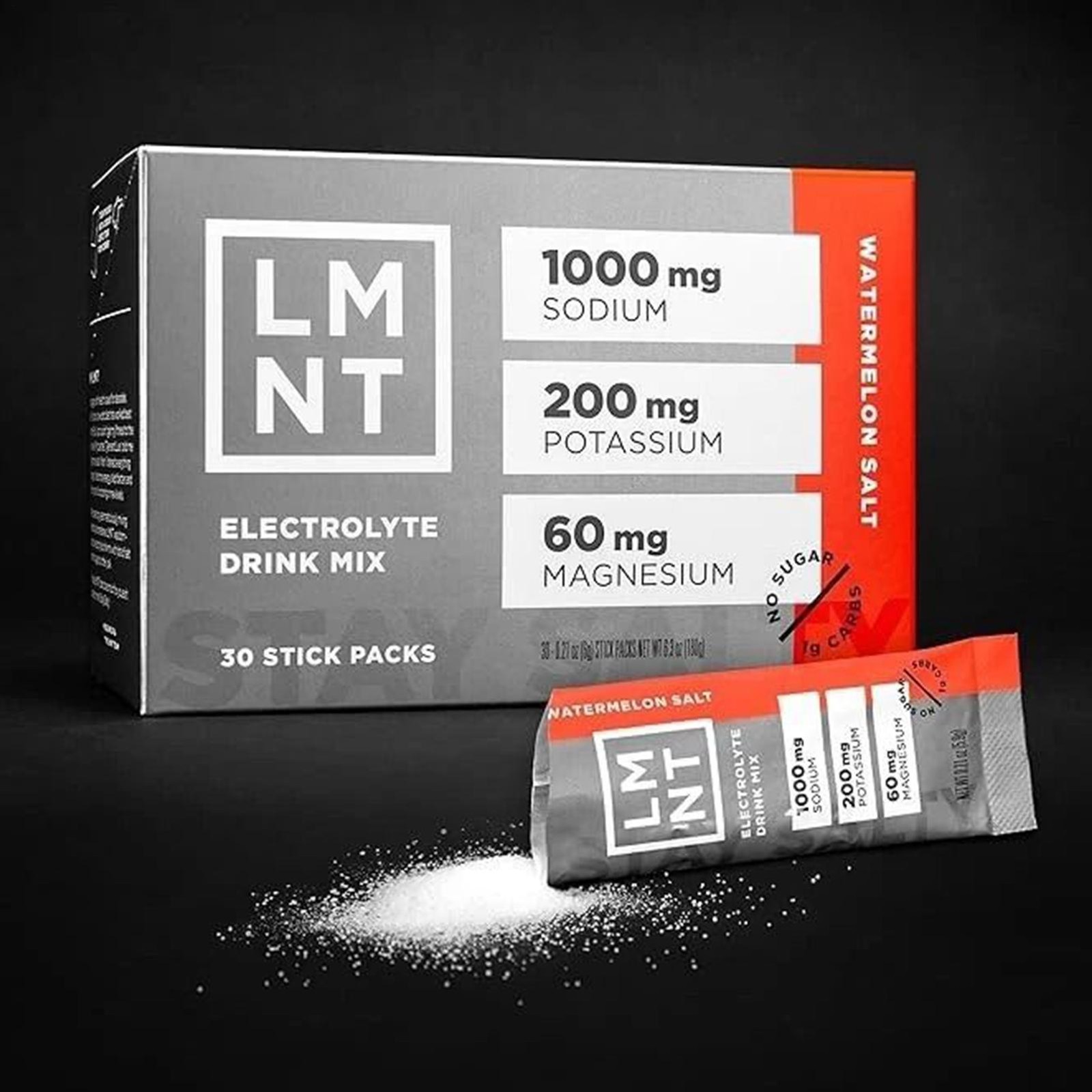 LMNT Zero Sugar Electrolytes – Watermelon Salt | Drink Mix | 30-Count
