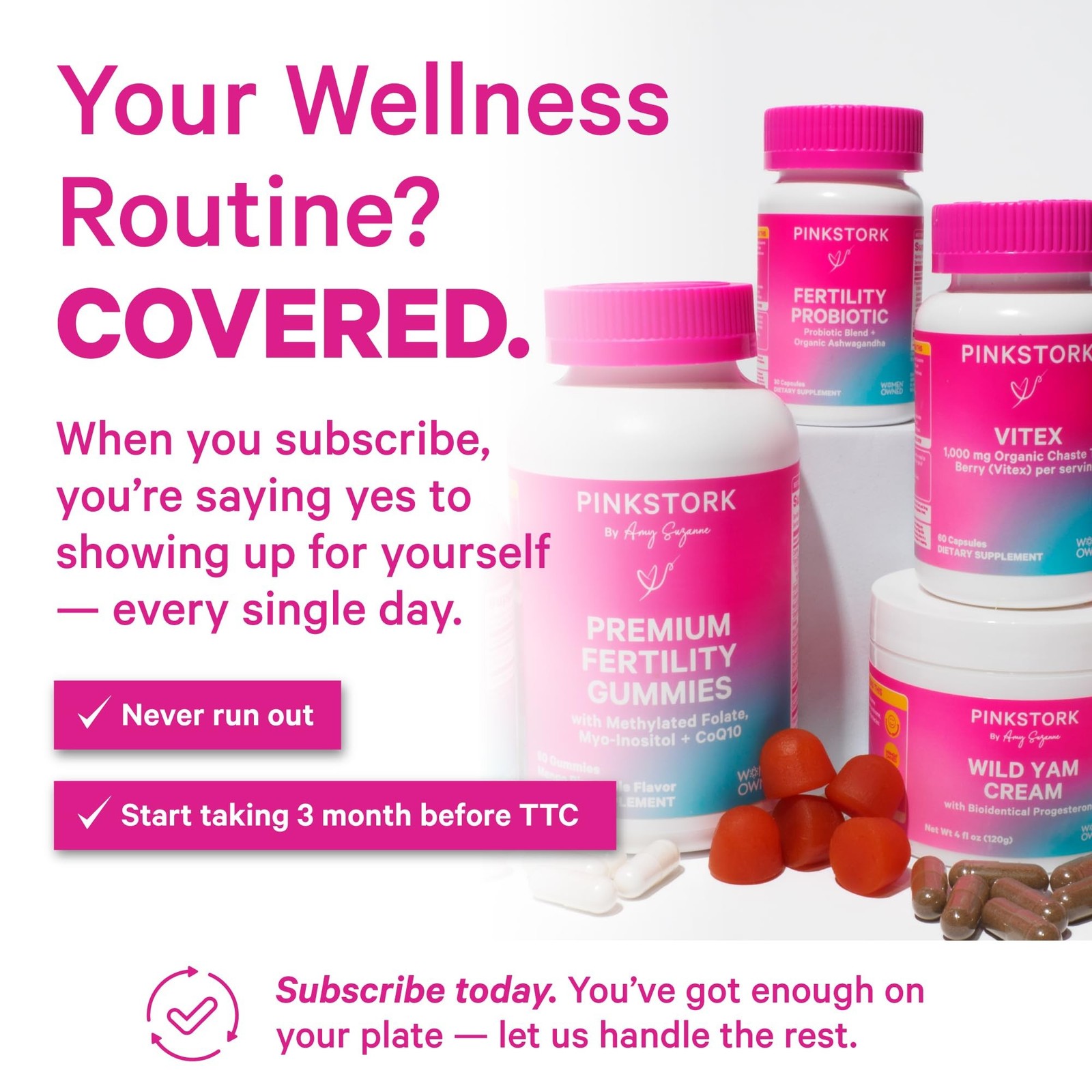Pink Stork Premium Fertility Gummies | Fertility Supplements for Women with C…