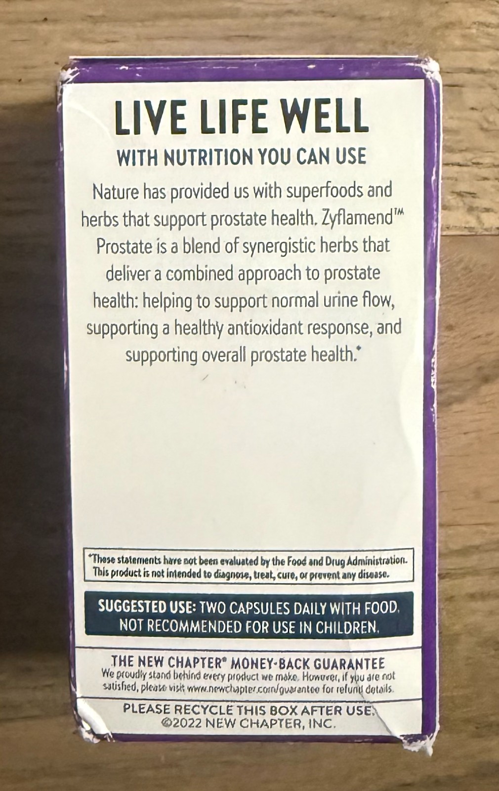 New Chapter Prostate Supplement Zyflamend Prostate 60 ct 10/2026+ NEW & SEALED