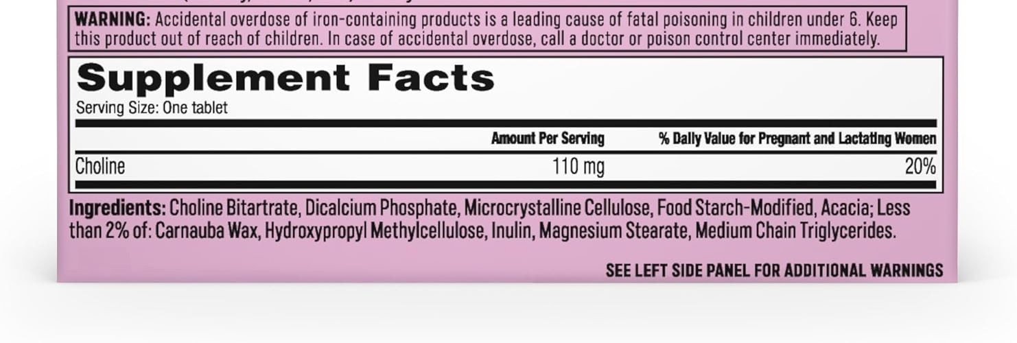 One A Day Prenatal Advanced- 60 Choline Tablets – EXP 02/2027