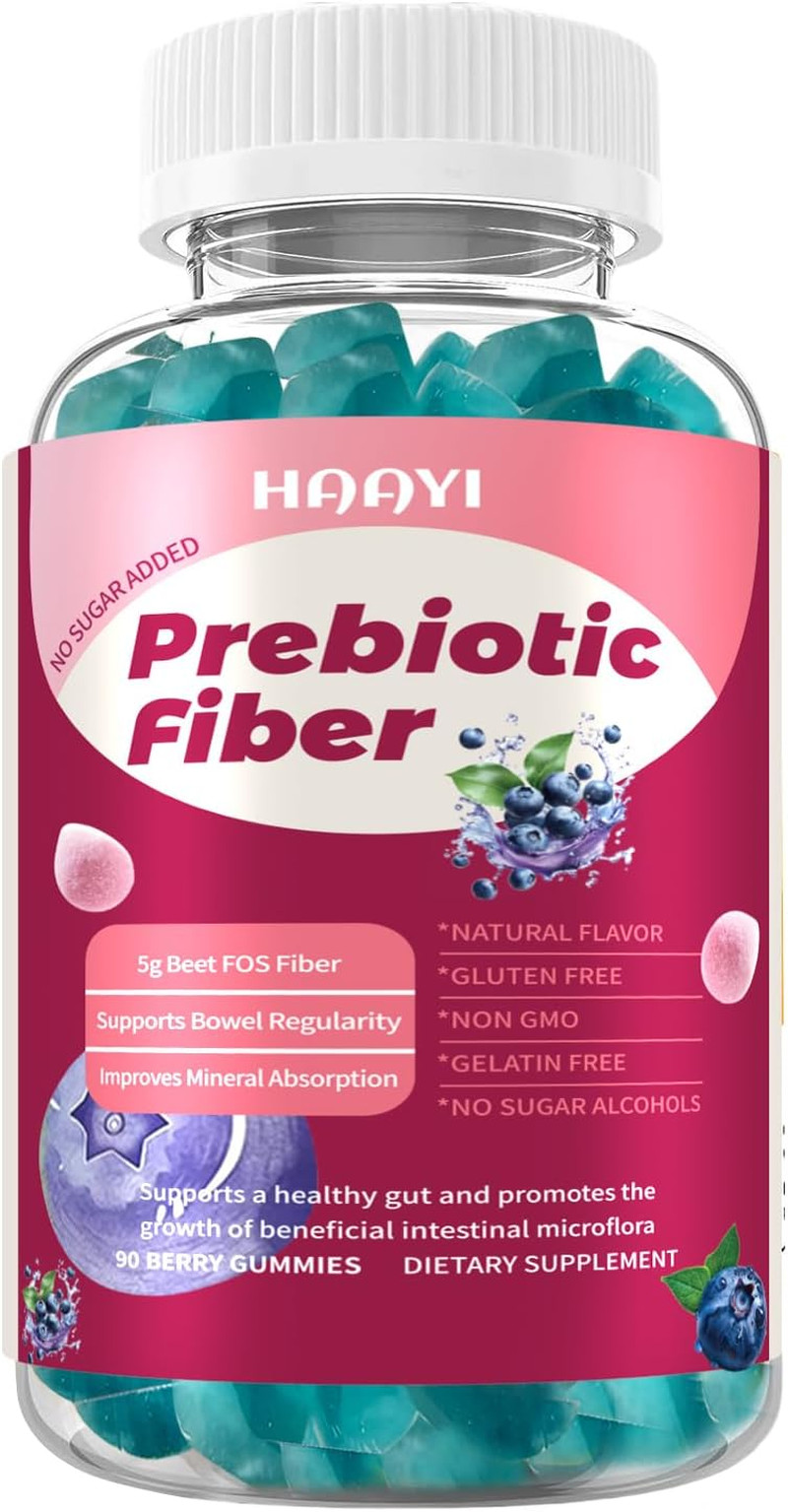 Prebiotic Fiber Gummies 90 Count Zero Sugar Digestive Support