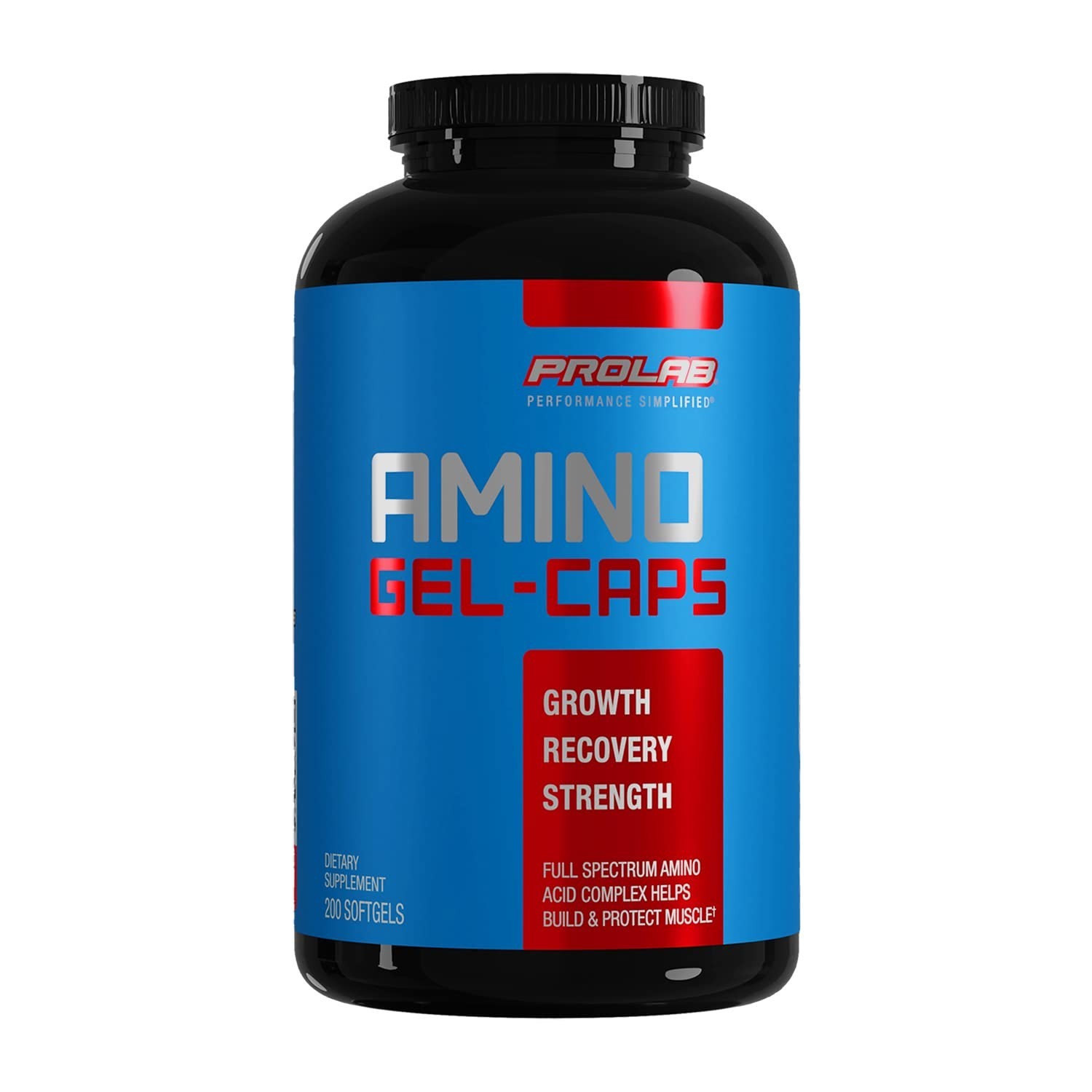 High-Potency Essential Amino Acids Gel-Caps, 200 Softgels for Muscle Recovery