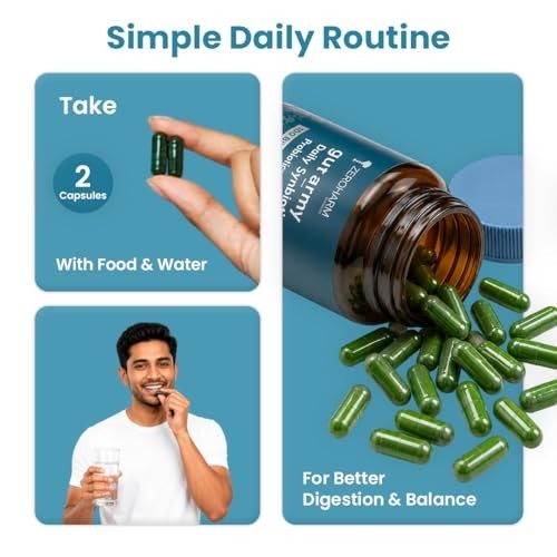 ZEROHARM Gut Army Probiotics Prebiotics 100 Billion CFU 60 Capsules
