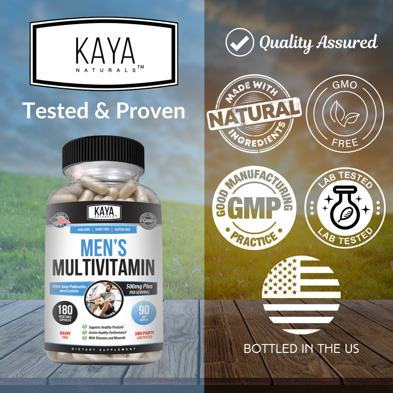 Multi Vitamin for Men 180ct Mens Prostate Multivitamin Multimineral Daily Zinc
