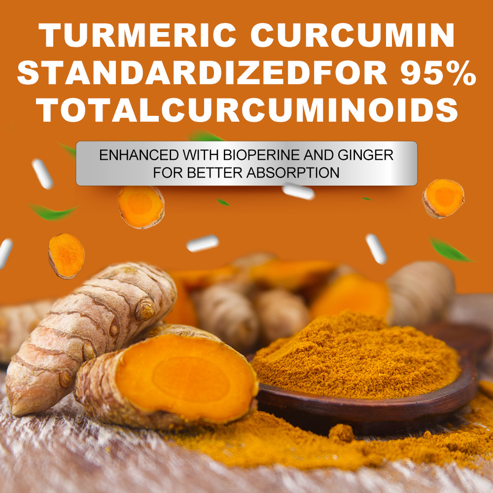 TURMERIC 95% CURCUMIN 1950mg EXTRACT TUMERIC BLACK PEPPER ANTIOXIDANT BEST