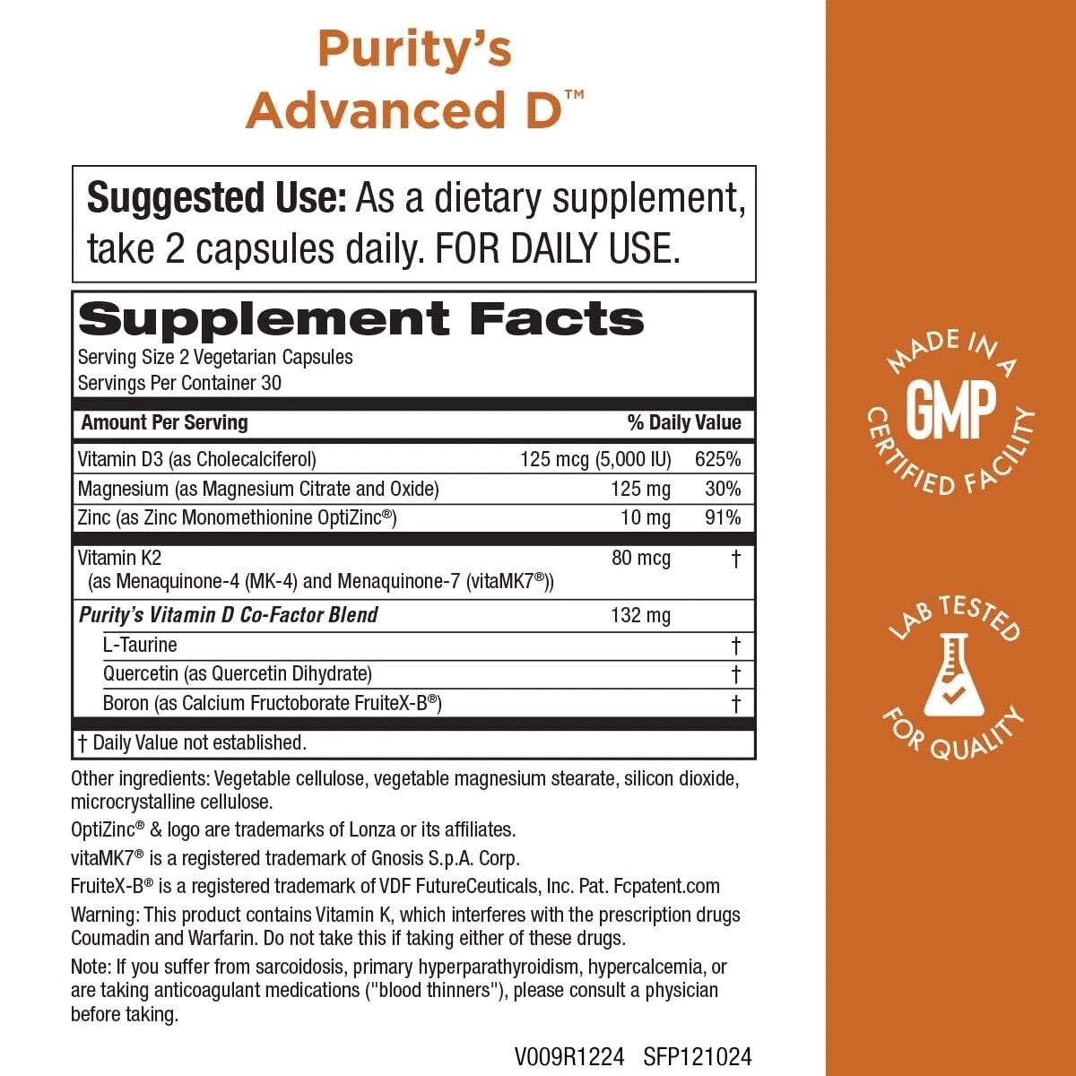 Purity Products Dr. Cannell’s Advanced Vitamin D Formula 60 Veg Cap New
