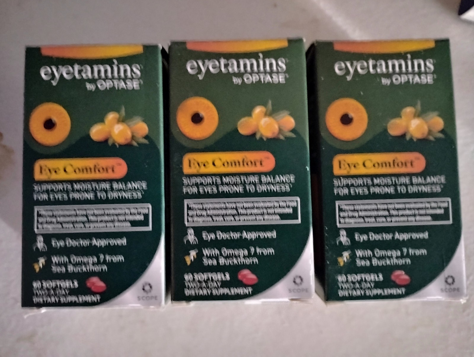 (Lot of 3) optase eyetamins quantity 60 x 3 = 180 soft gels exp. 05/31/2028