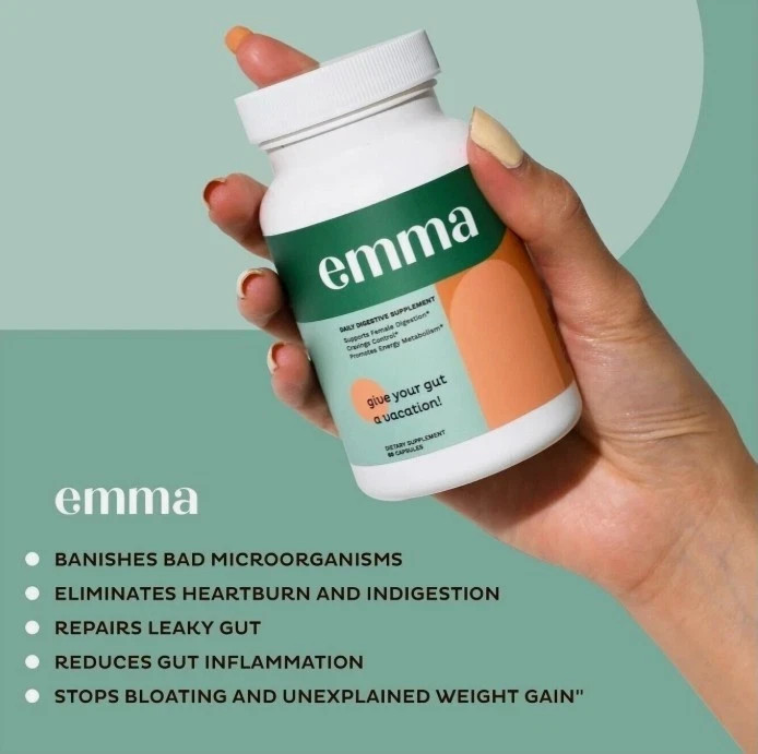 180 Count -Gas and Bloating Relief EMMA Constipation for Gut Health Supplement