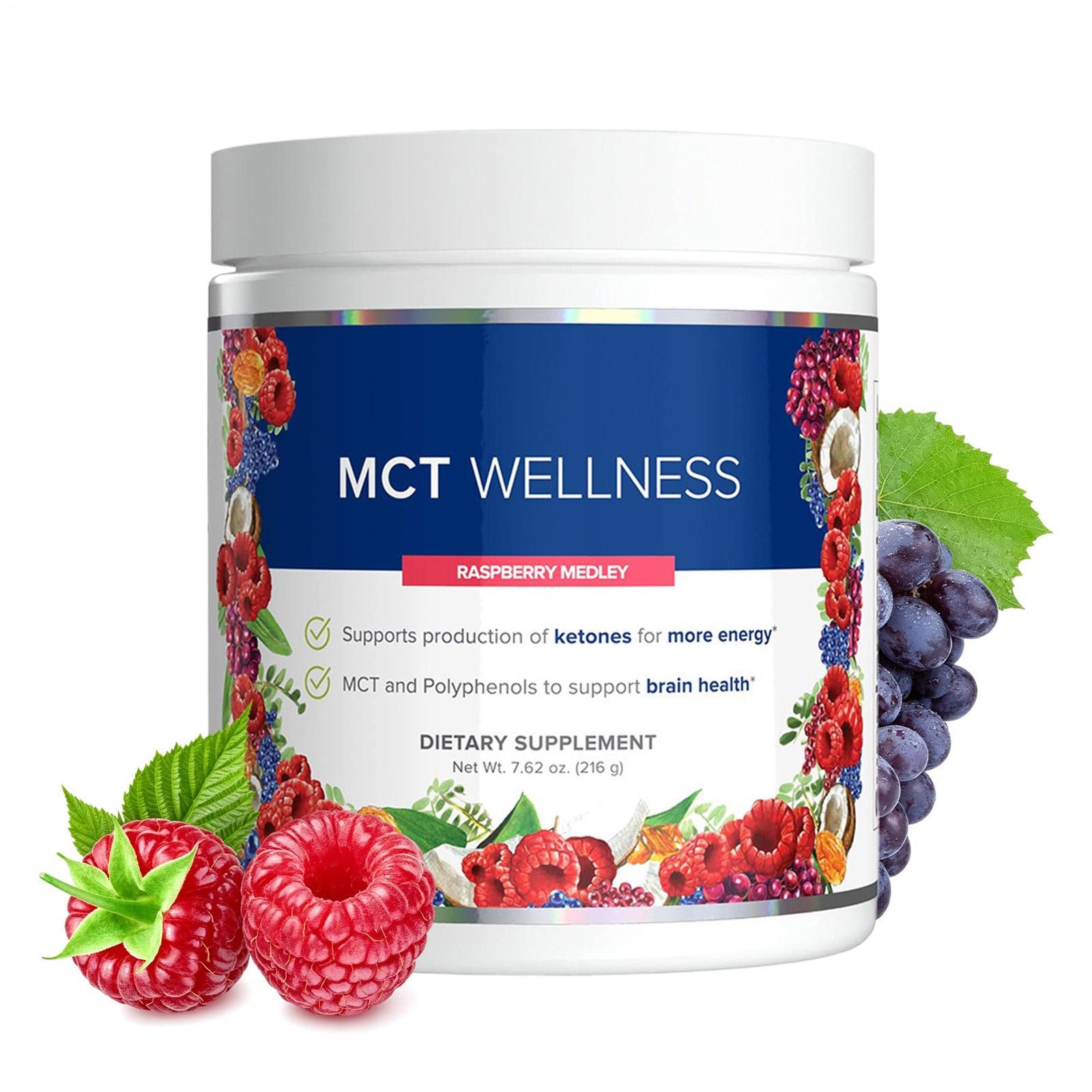 MCT Wellness – Raspberry Flavored Health Powder7.62 Oz – Dietary Supplement