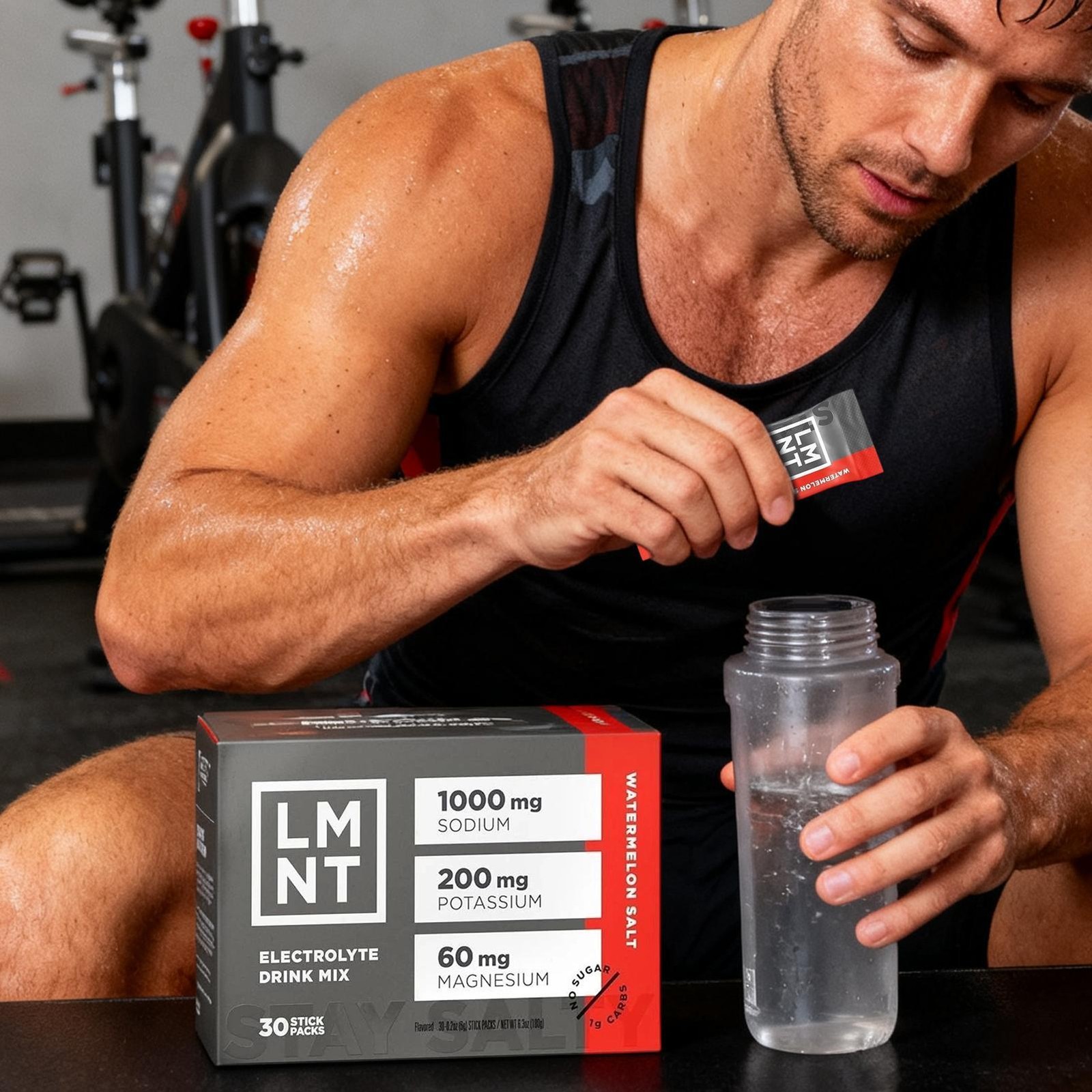 LMNT Zero Sugar Electrolytes – Watermelon Salt | Drink Mix | 30-Count