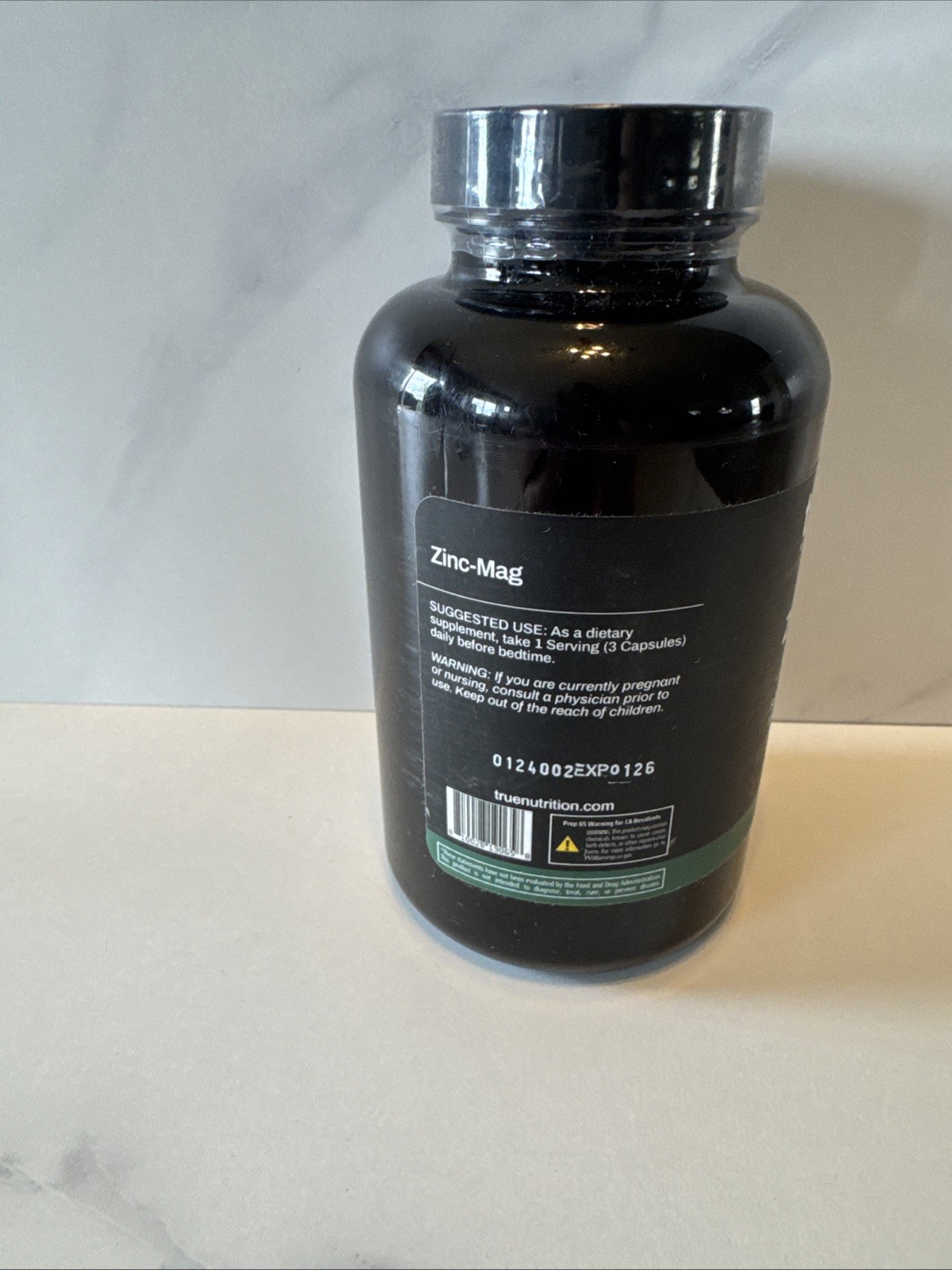 TRUE NUTRITION Zinc-Mag Dietary Supplement 180 Capsules Exp 01/2026 New & Sealed