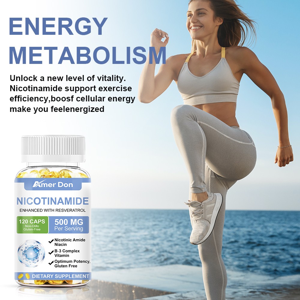 Nicotinamide 500mg | 60/120 Capsules | Non-GMO, Gluten Free | by Amer Don