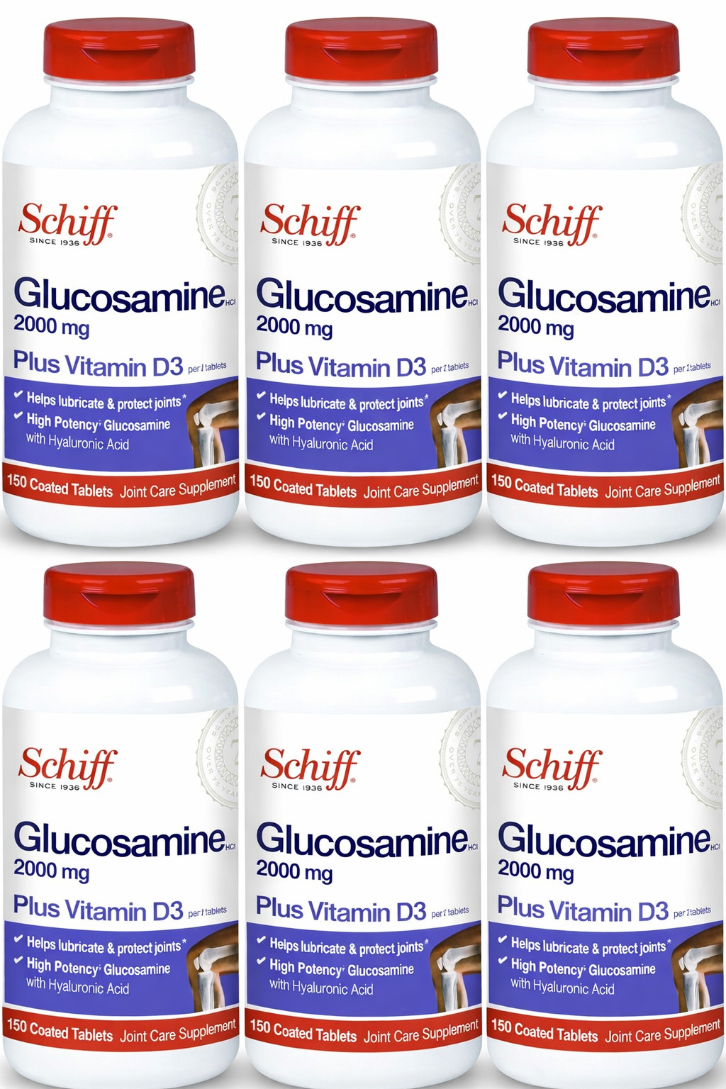 Schiff Glucosamine 150 Tabs (Pack of 6)