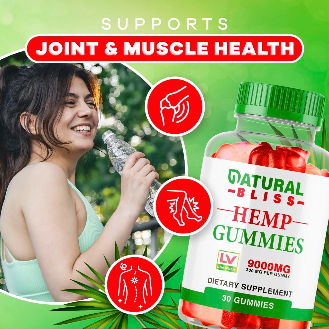 Natural Bliss Gummies, 30 Gummies 30 Count (Pack of 1)
