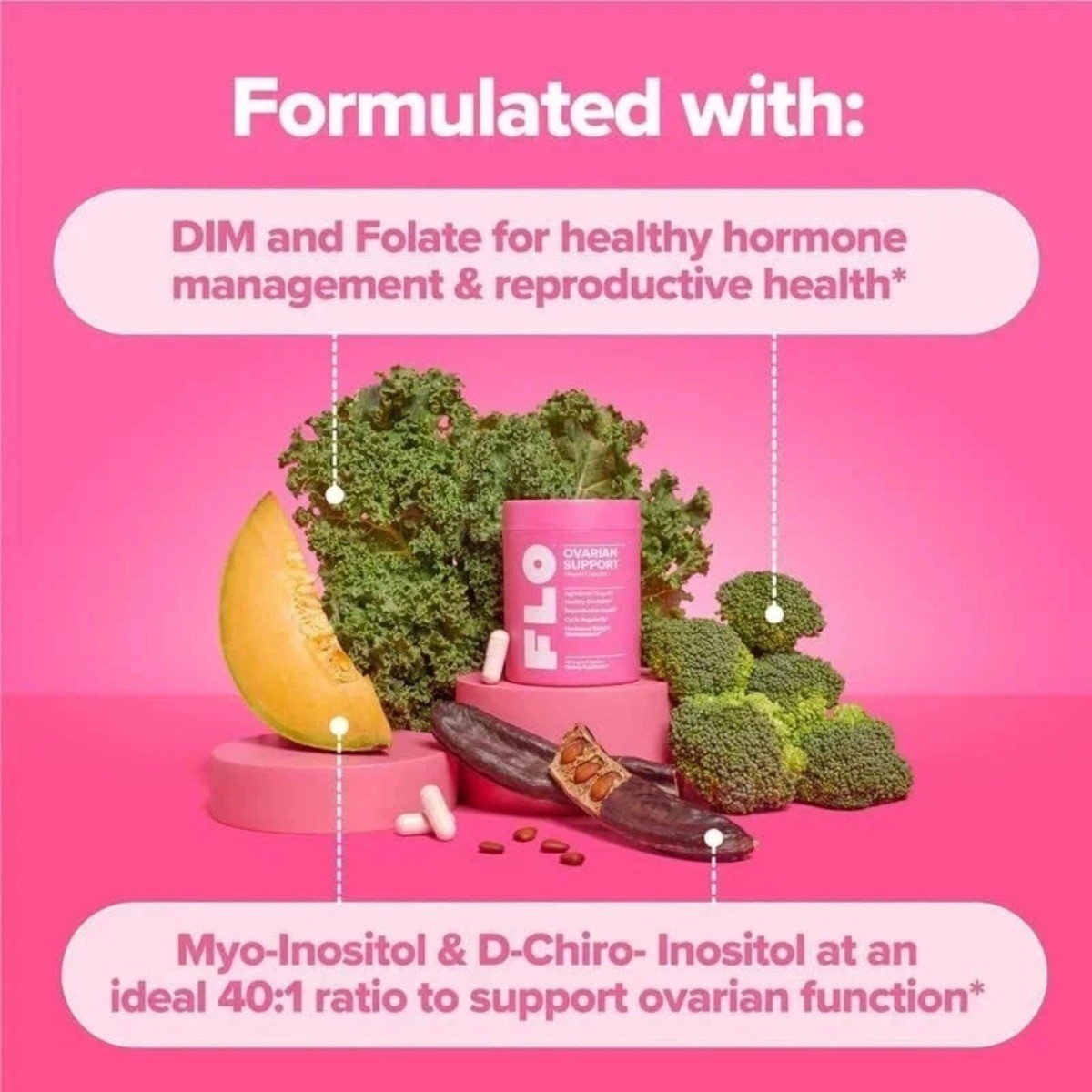 O Positiv FLO Ovarian Support,Hormone Balance, Menstrual Cycle Support for Women