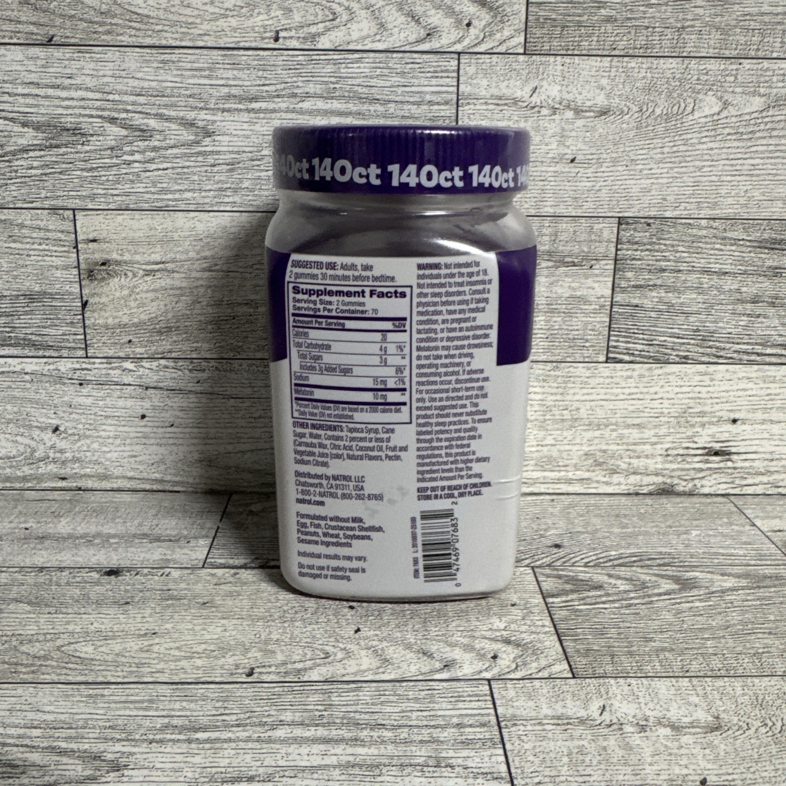 NEW Natrol Sleep Melatonin 10 MG 140 Gummies Dietary Supplement SEALED 6/27