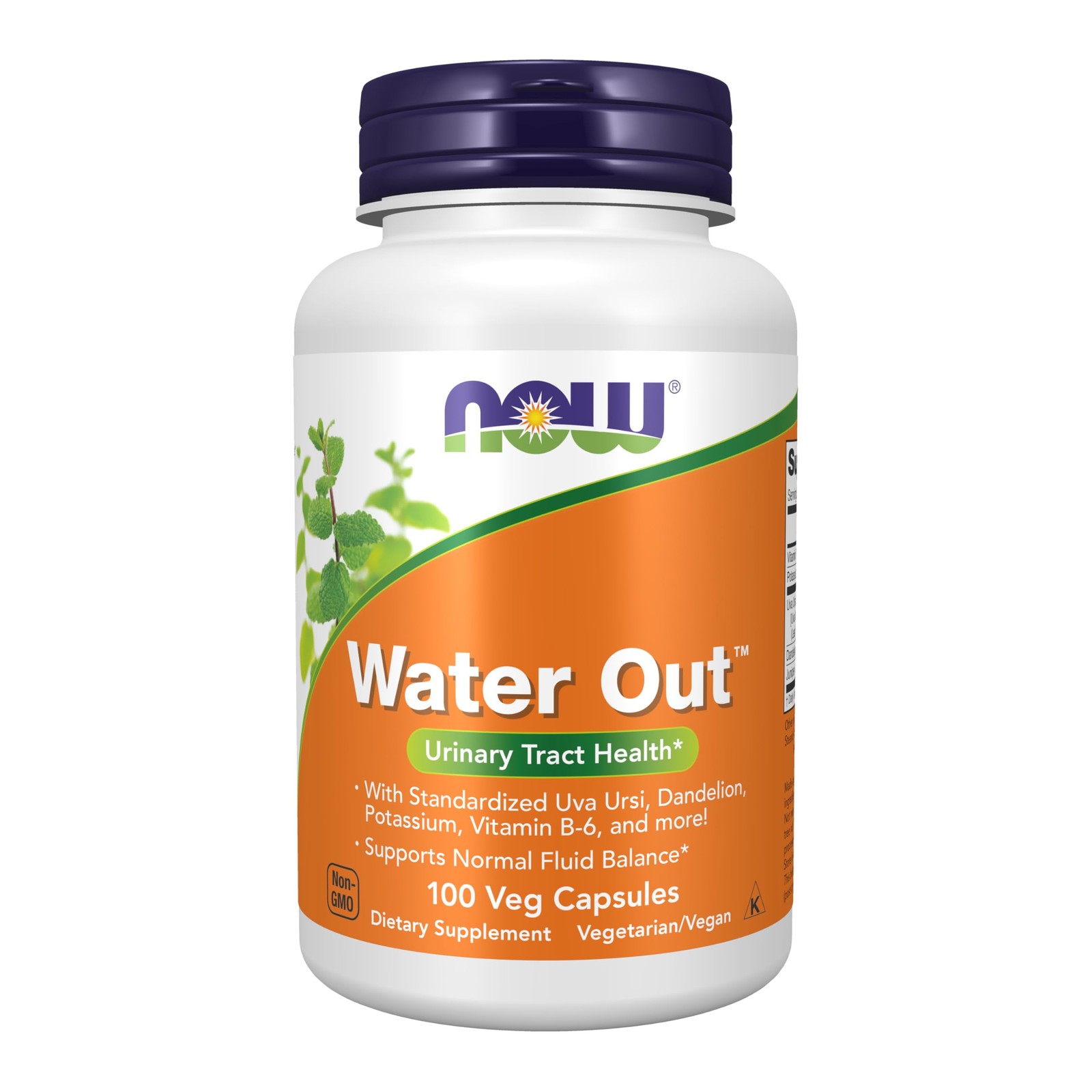 Now Foods Supplements, Water Out With Standardized Uva Ursi, Dandelion, 100 caps