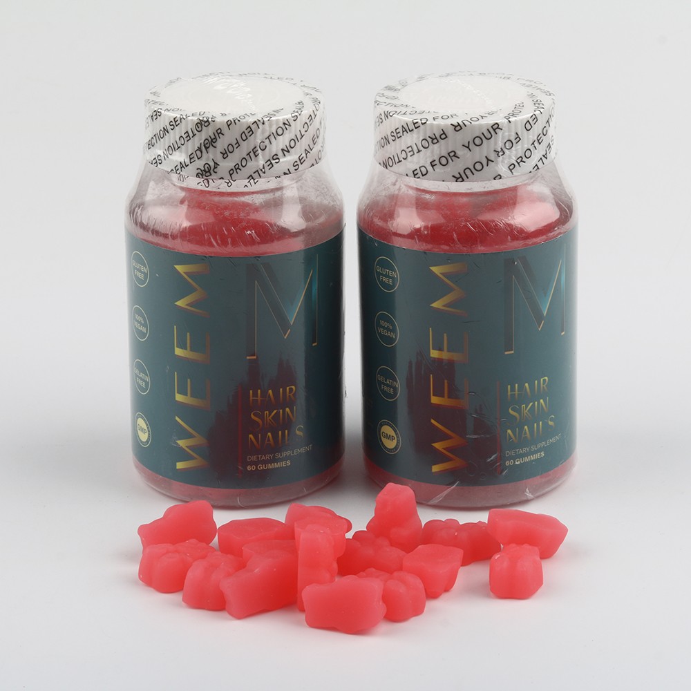 WEEM Hair Skin plus Nails Gummy Vitamins Supports Wellness Hair Vegan Biotin