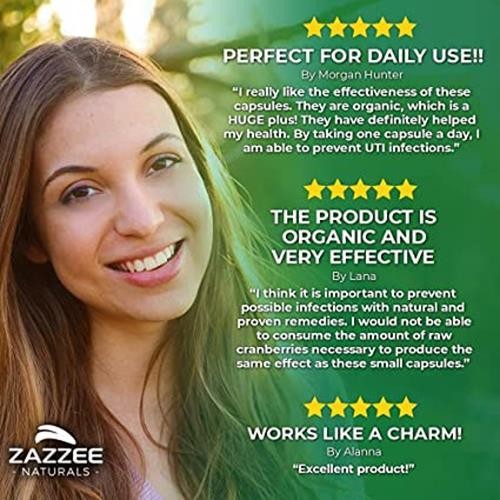 USDA Organic Cranberry Extract 12,500 mg Strength 100 Veggie Caps 25:1 Extract