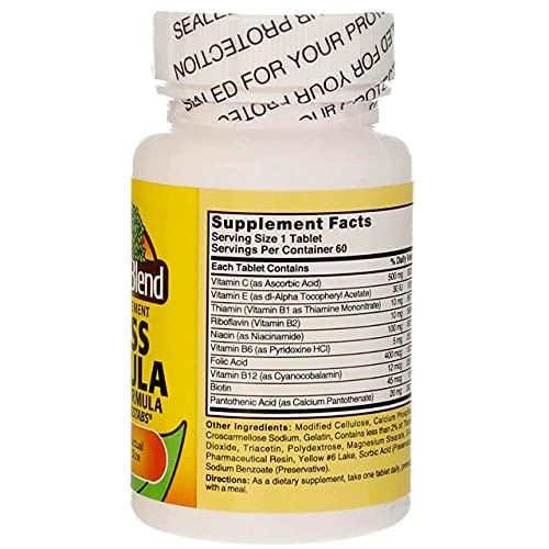 Nature’s Blend Stress Formula Vitamins 60 Tabs, 60 Count (Pack of 1)