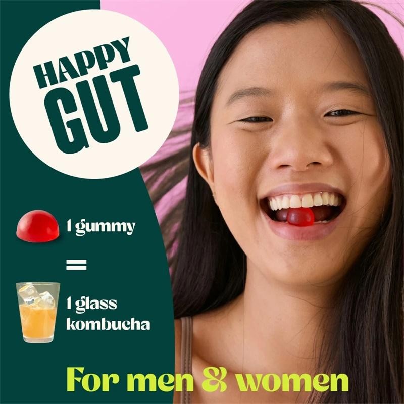 Postbiotics, Probiotics, Probiotic Kombucha Gummy – Prebiotics, Fiber Supplement
