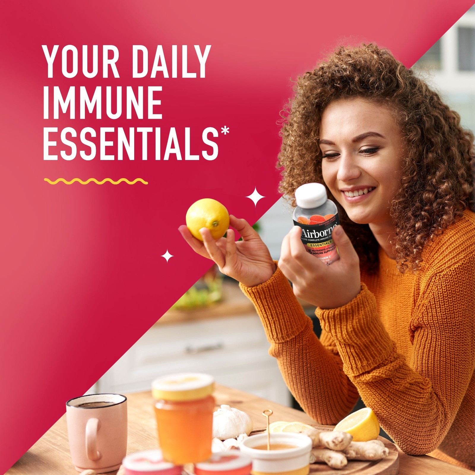 Airborne Immune Essentials Vitamin C Gummies Immunity Support Supplement 132ct