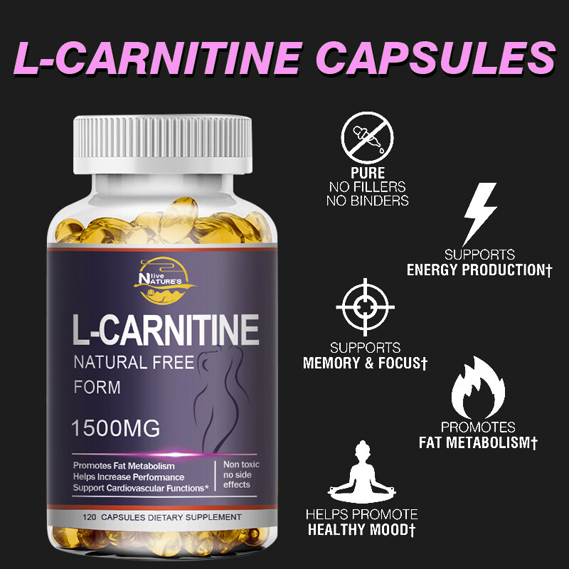 L-Carnitine 1500mg, High Potency Supports Natural Energy Production 120 Capsules