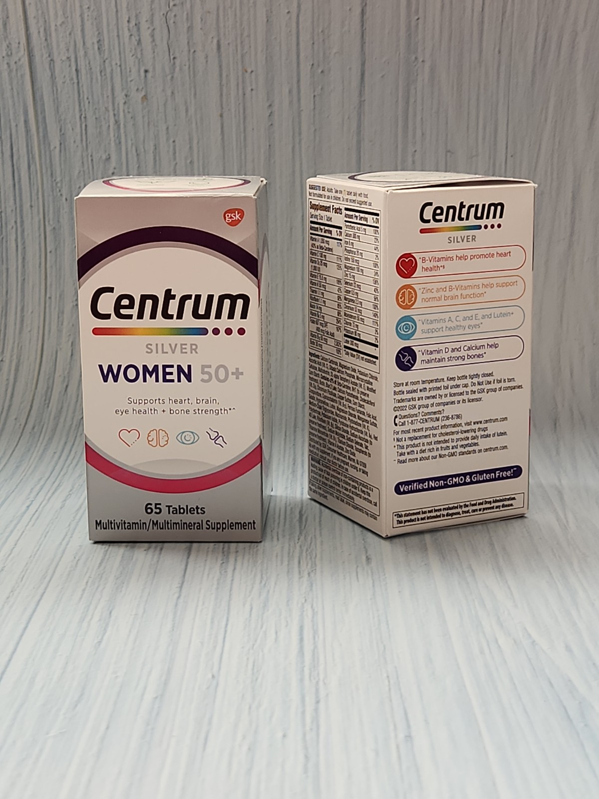 2× Centrum Silver Women 50+ MultiVitamin/Mineral Supplement, Exp: 05-2026.