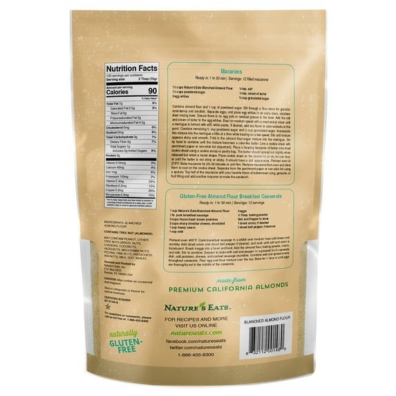 Nature’s Eats Blanched Almond Flour 4 lb Keto Paleo Gluten Free Non GMO