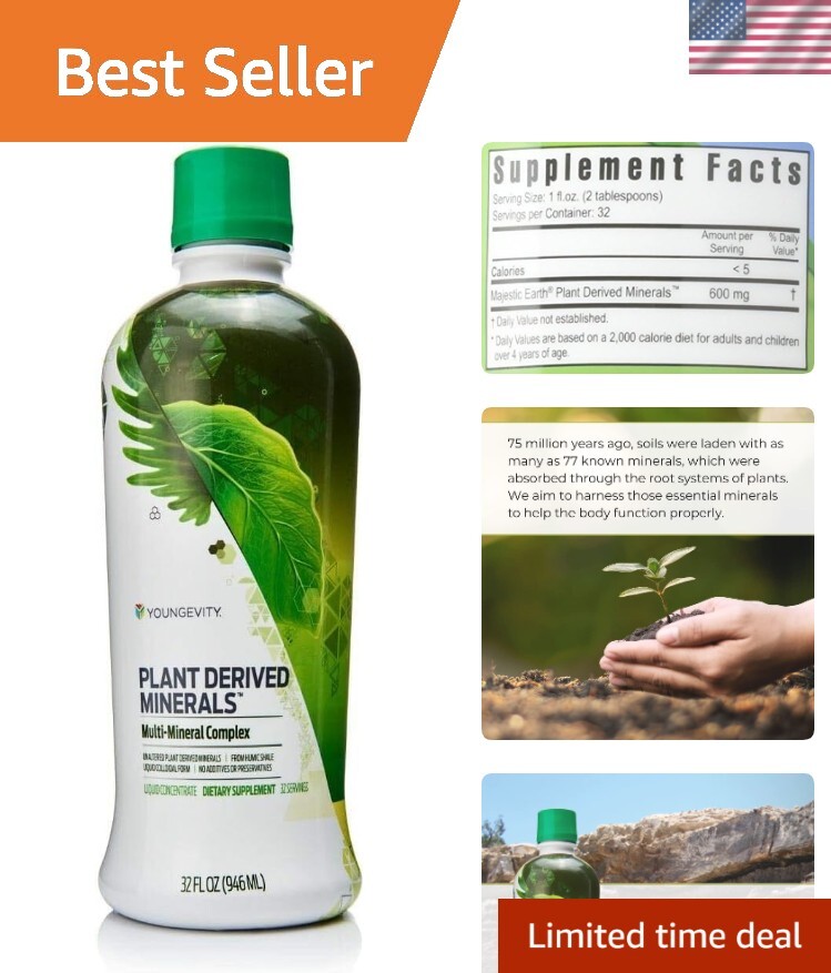 Plant Derived Liquid Minerals – 77+ Natural Unaltered trace minerals – 19,000…