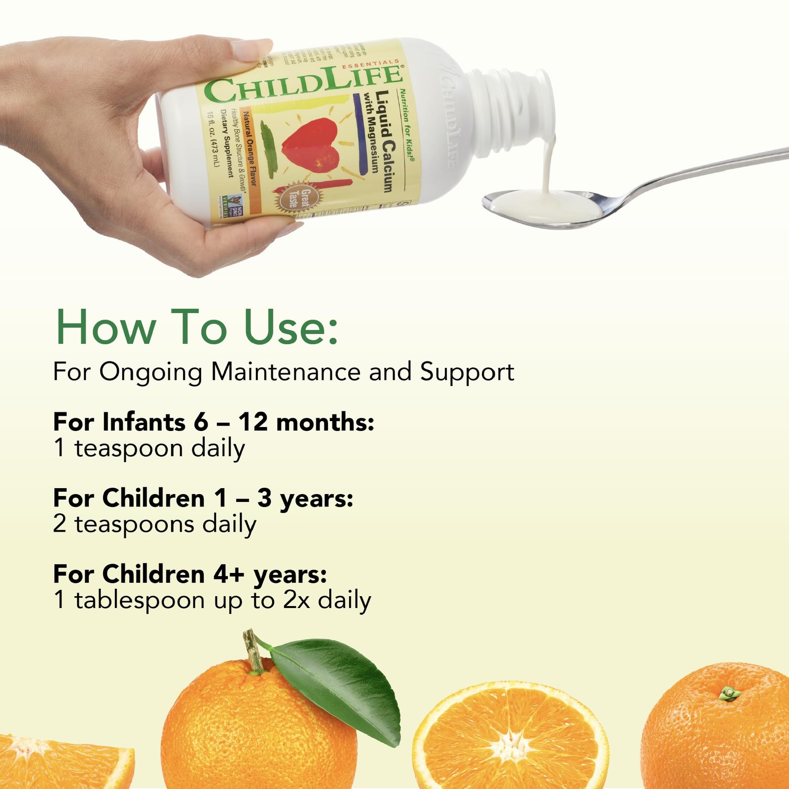 ChildLife Essentials Liquid Calcium Supplement for Kids Baby & Toddler Calci…