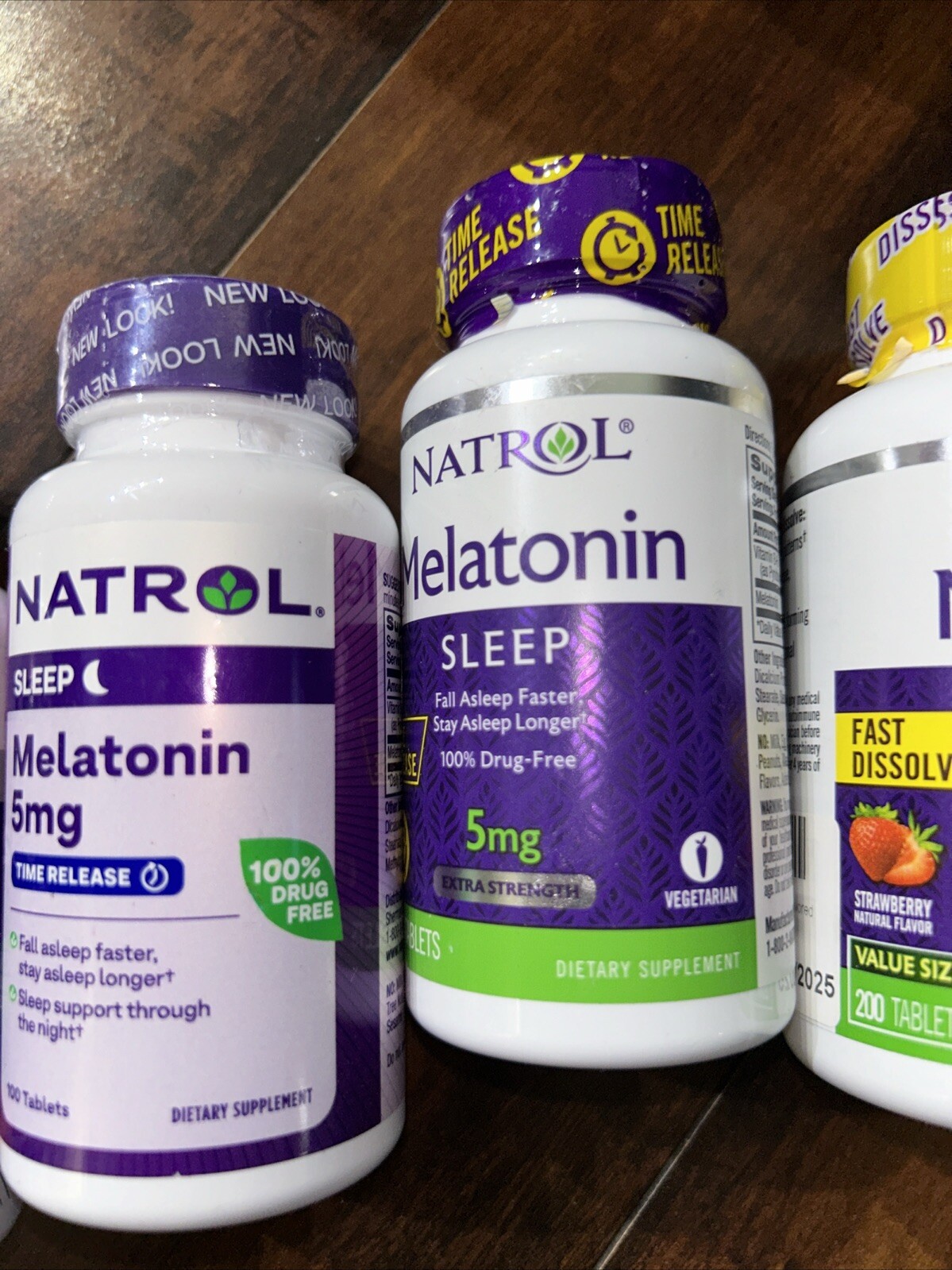 NATROL Melatonin 5 Bottles LARGE LOT See Pictures & Read Description 600 Tablets