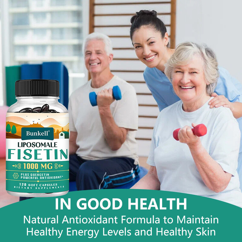 Liposomal Fisetin Softgels Quercetin High Potency 1000mg Antioxidant 120 Pills