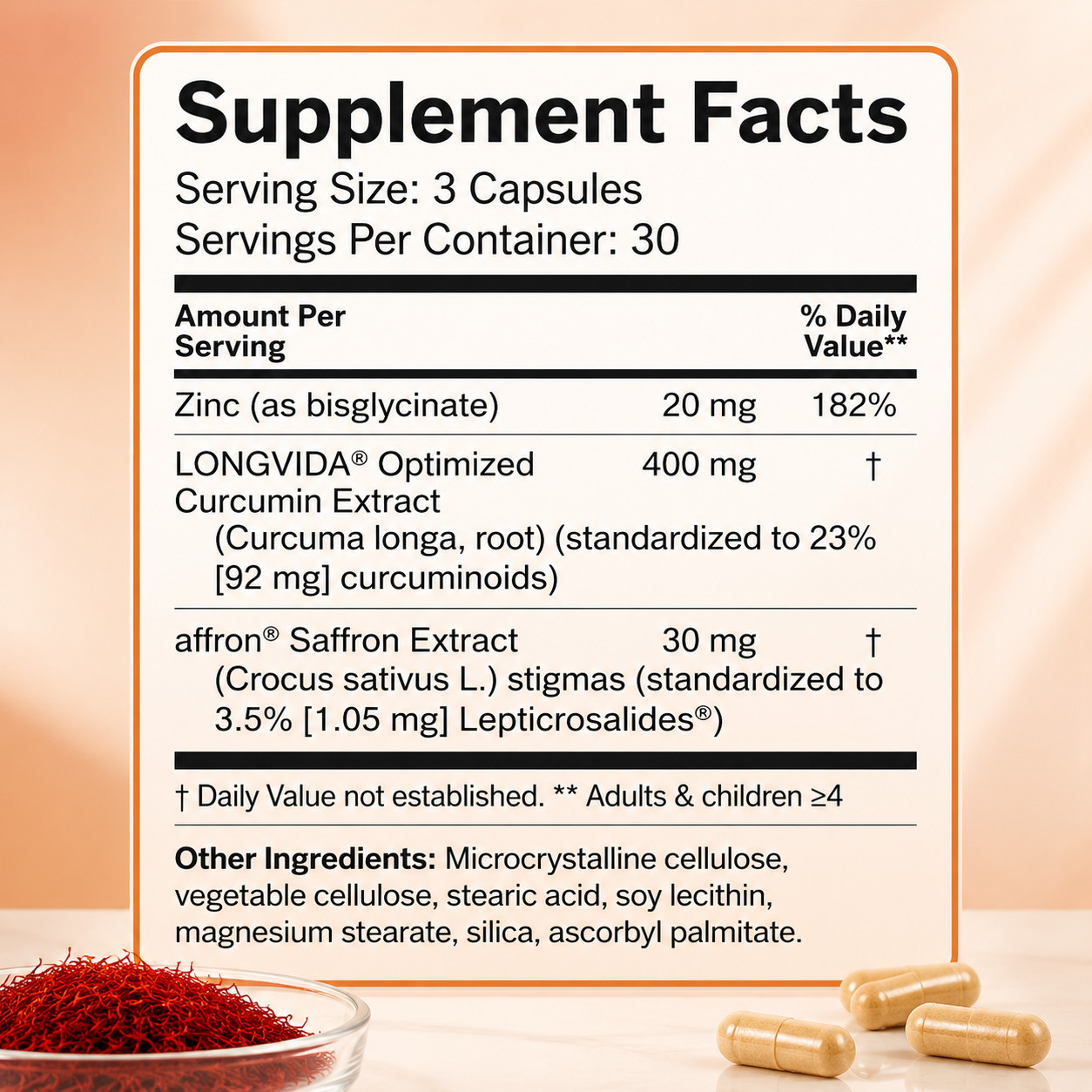 BrainMD Happy Saffron Plus Vegan Capsules Mood Memory Stress Support 90 Count