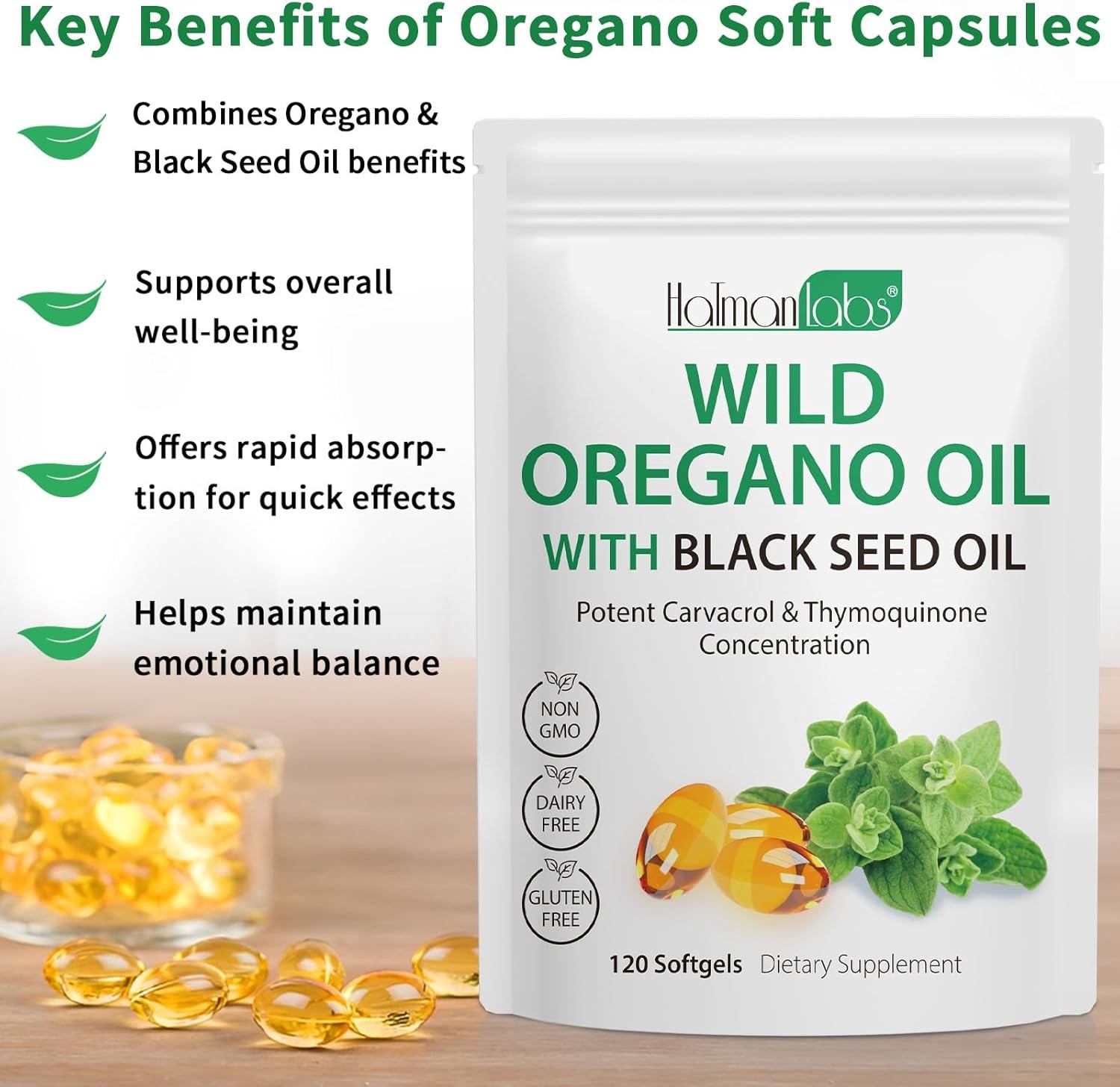 Resilia Oil Of Oregano With Black Seed Oil 6,000MG
