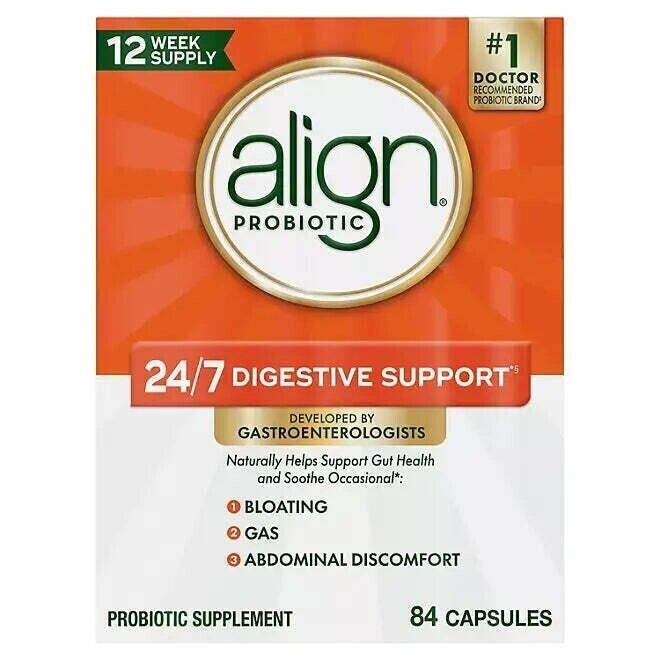 Align Daily Probiotic Supplement Capsules 84 Count Digestive System Support 2029