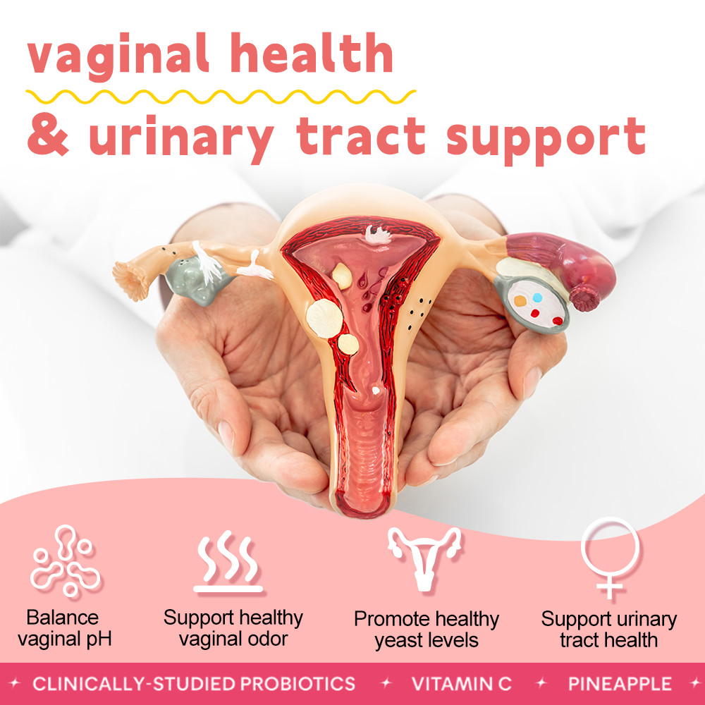 Vaginal Probiotics for Women pH Balance with Prebiotics & Lactobacillus 120Count