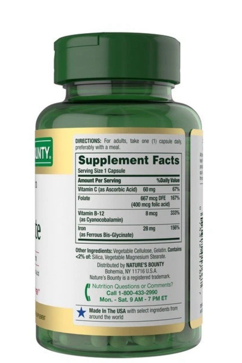 Nature’s Bounty Iron Glycinate, 300-count Exp 06/2028